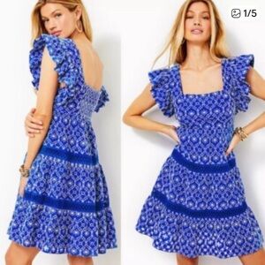 Lilly Pulitzer Blue Asymmetrical Dress